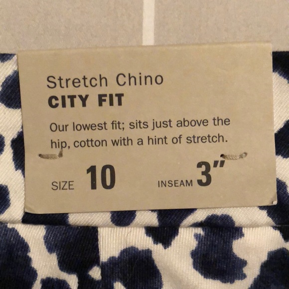 J. Crew stretch chino short - cheetah Sz 10 - Picture 4 of 4